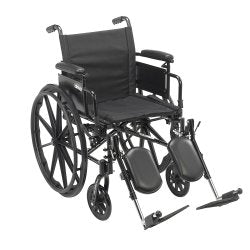 Wheelchair Cruiser X4 Desk Length Arm Elevating Legrest Black Upholstery 18 Inch Seat Width Adult 300 lbs. Weight Capacity
