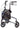 3 Wheel Rollator Carex¨ Marble Blue Adjustable Height / Lightweight / Folding Aluminum Frame