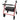 Bariatric 4 Wheel Rollator McKesson Red Adjustable Height / Heavy Duty / Folding Steel Frame