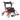 4 Wheel Rollator / Transport Chair driveª Nitro Duet Red Adjustable Height / Transport / Folding Aluminum Frame