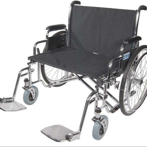 Bariatric Wheelchair driveª Sentra EC Full Length Arm Black Upholstery 28 Inch Seat Width Adult 700 lbs. Weight Capacity