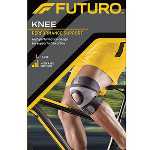 Knee Brace 3M™ Futuro™ Sport Moisture Control Large Pull-On / Hook and Loop Strap Closure 17 to 19 Inch Knee Circumference Left or Right Knee
