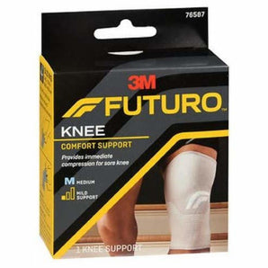 3M FUTURO Knee Support, Elastic, Pull-On, Gray, Medium