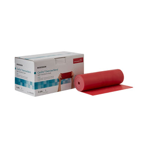 McKesson Exercise Resistance Band, Red, 5 Inch x 6 Yard, Light Resistance 5 Inch X 6 Yard