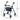 McKesson Blue Four-Wheel Rollator, 33 to 38 Inch Handle Height, Case, view 4