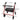 McKesson Bariatric Red Folding Steel Four-Wheel Rollator, view 3
