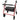 McKesson Bariatric Red Folding Steel Four-Wheel Rollator