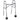McKesson Bariatric Folding Walker with Wheels, Height Adjusts from 32 to 39 Inches, Case