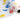 Tiny Tracks Crepe Table Paper, 21 Inch x 125 Foot, White with Multicolor Print, Case of 12