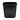 Deskside Wastepaper Basket, 3.25 Gallon Capacity, Black