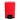 McKesson Trash Can with Plastic Liner, Square, Steel, Red, 5 Gallon, Case