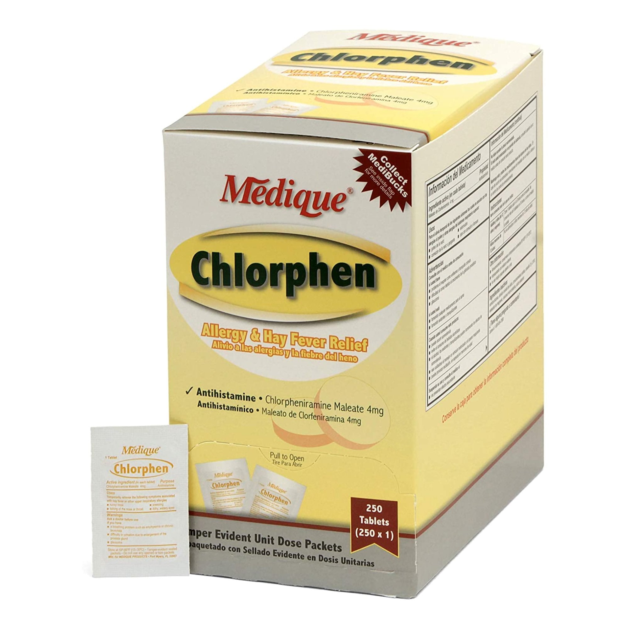 Allergy Relief Chlorphen 4 mg Strength Tablet 1 per Box