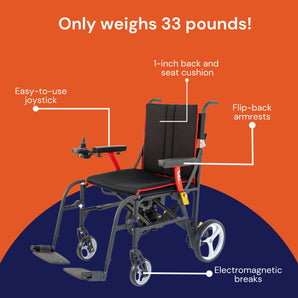 Feather Power Wheelchair, 18 Inch Seat Width