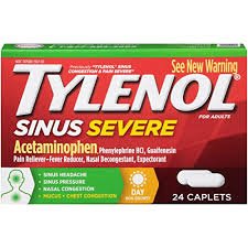Cold and Sinus Relief Tylenol® Sinus + Headache 325 mg - 5 mg Strength Tablet