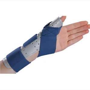 Thumb Splint ThumbSPICA™ Adult Small / Medium Hook and Loop Strap Closure Left Hand Blue / Gray