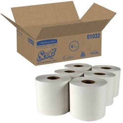 Scott® Essential White Paper Towel, 6 Rolls per Case