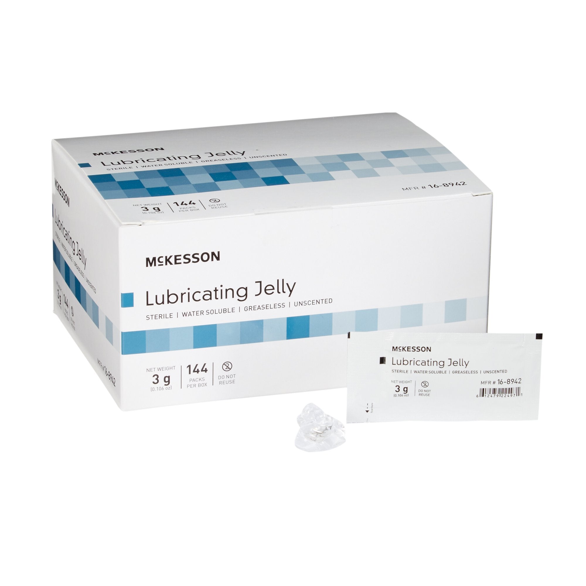 Lubricating Jelly McKesson 3 Gram Individual Packet Sterile