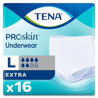 Unisex Adult Absorbent Underwear TENA® ProSkin™ Extra Protective Pull On with Tear Away Seams Large Disposable Moderate Absorbency