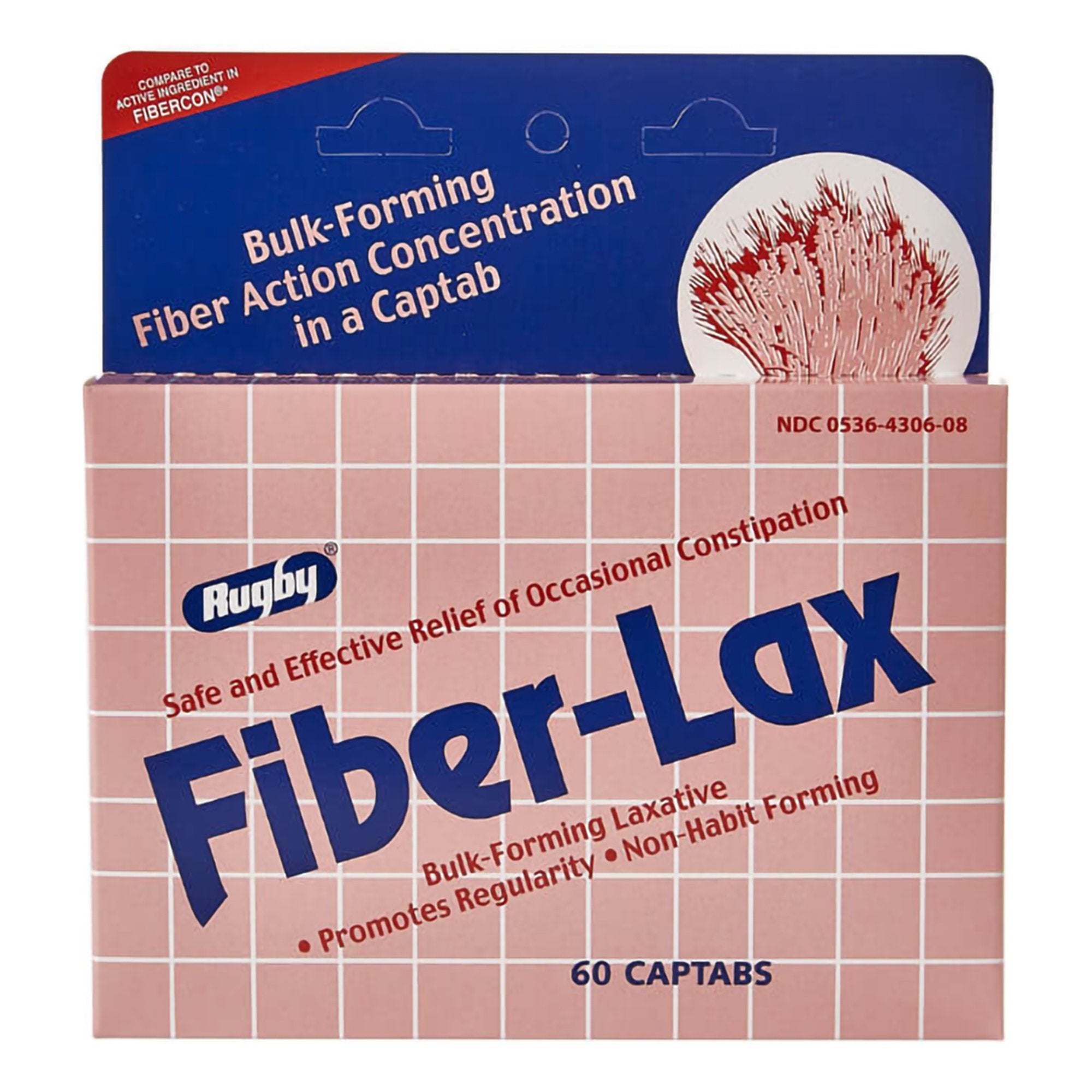 Laxative Fiber-Lax Tablet 60 per Bottle 500 mg Strength Calcium Polycarbophil