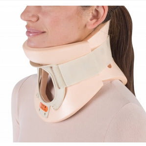 Rigid Cervical Collar ProCare® California Preformed Adult Large Two-Piece / Trachea Opening 4-1/4 Inch Height 16 to 19 Inch Neck Circumference