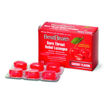 Sore Throat Relief BestHealth Lozenge 18 per Pack