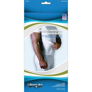 Abdominal Binder Sport-Aid™ Large Hook and Loop Closure 46 to 62 Inch Hip Circumference 9 Inch Height Adult
