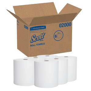 Scott Paper Towels, Hardwound, Continuous Roll, 8" x 950'