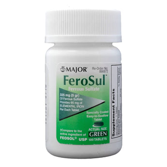 Mineral Supplement FeroSul® Iron 325 mg Strength Tablet 100 per Bottle