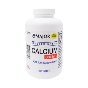 Joint Health Supplement Major® Oyster Shell Oyster Shell Calcium 500 mg Strength Tablet 300 per Bottle