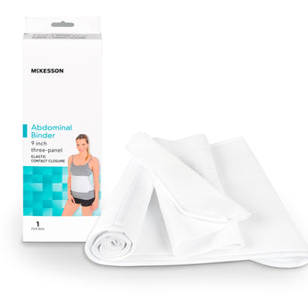 Abdominal Binder McKesson Medium / Large Hook and Loop Closure 45 to 62 Inch Waist Circumference 9 Inch Height Adult