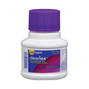 Laxative sunmark® clearlax® Powder 4.1 oz. 17 Gram Strength Polyethylene Glycol 3350