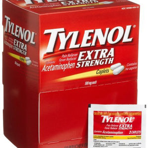 Pain Relief Tylenol® 500 mg Strength Acetaminophen Caplet 50 per Box