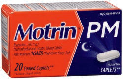 Night Time Pain Relief Motrin® PM 200 mg Strength Capsule