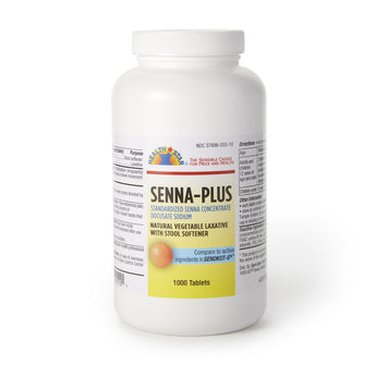 Stool Softener Geri-Care Senna Plus Tablet 1,000 per Bottle 50 mg - 8.6 mg Strength Docusate Sodium / Sennosides