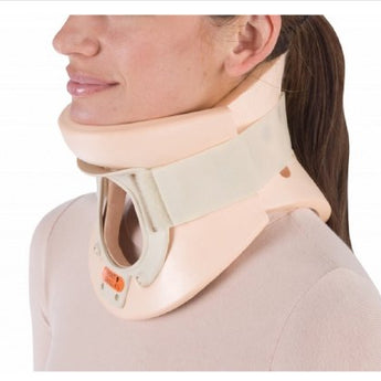 Rigid Cervical Collar ProCare® California Preformed Adult Large Two-Piece / Trachea Opening 3-1/4 Inch Height 16 to 19 Inch Neck Circumference