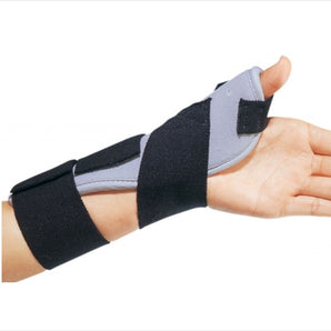 Thumb Splint ThumbSPICA™ One Size Fits Most Hook and Loop Closure Left Hand Black / Blue