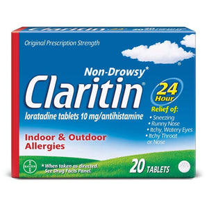 Allergy Relief Claritin® 10 mg Strength Tablet 20 per Box