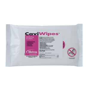 Metrex CaviWipes Surface Disinfectant Alcohol-Based Wipes, Non-Sterile, Disposable, Alcohol Scent, Soft Pack, 7 X 9 Inch