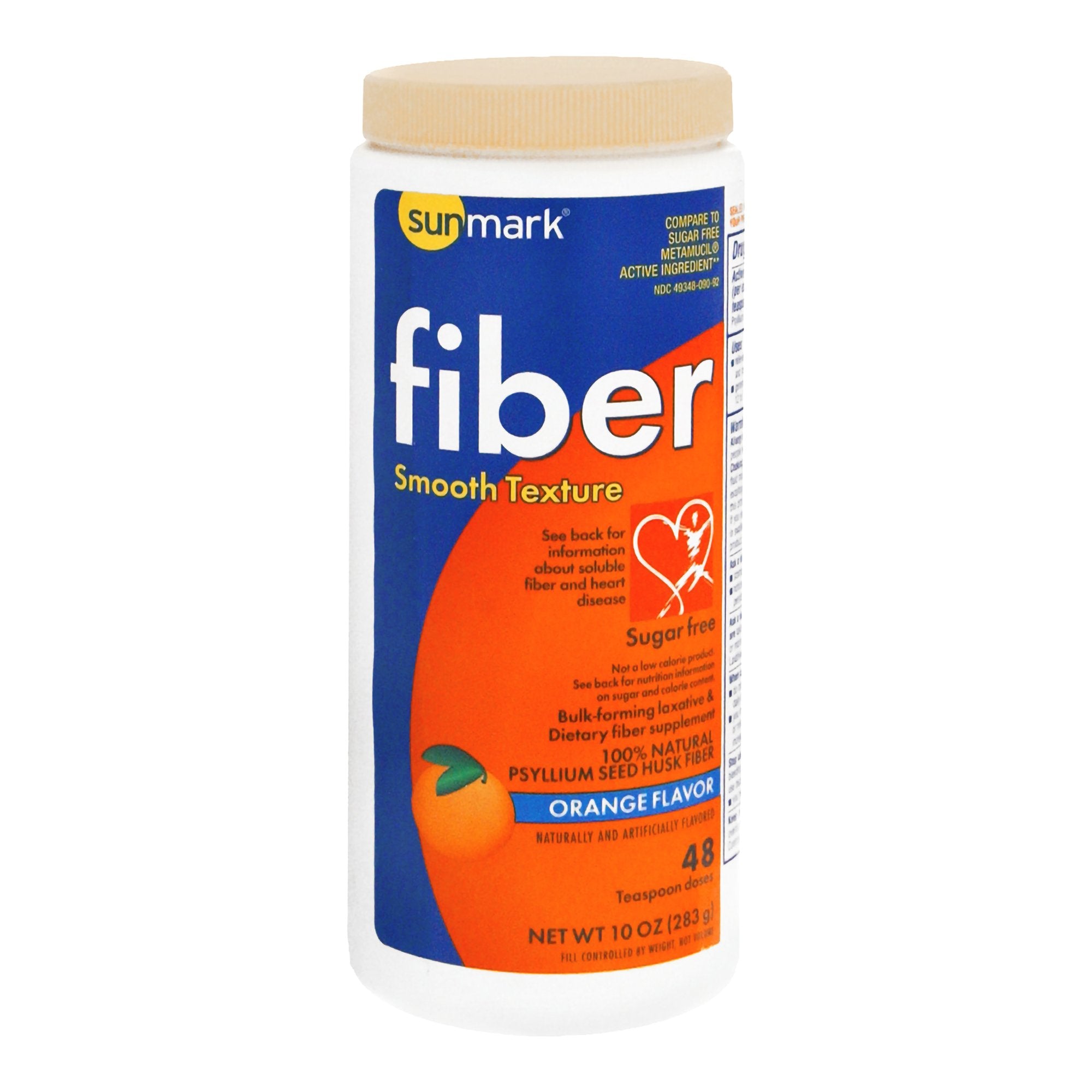 Fiber Supplement sunmark® Orange Flavor Powder 10 oz. Psyllium Husk