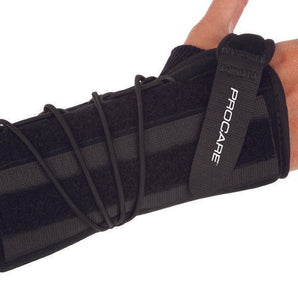 Wrist Brace ProCare® Quick-Fit® Wrist II Aluminum / Foam / Nylon Left Hand Black One Size Fits Most