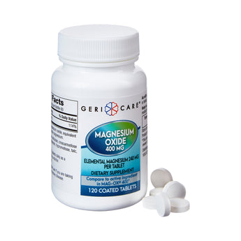 Mineral Supplement Geri-Care® Magnesium Oxide 400 mg Strength Tablet 120 per Bottle