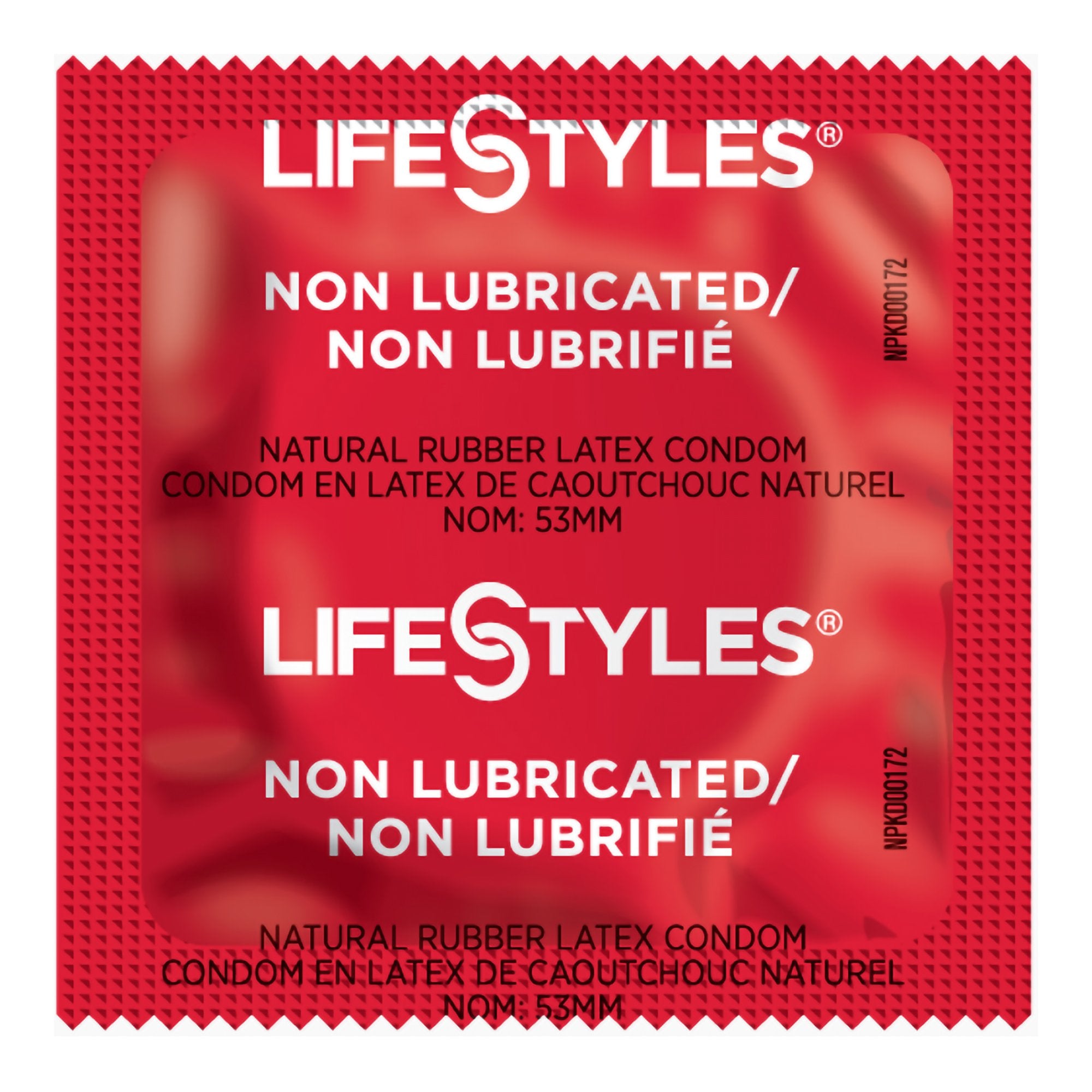 Condom Lifestyles® Non Lubricated One Size Fits Most 1,008 per Case