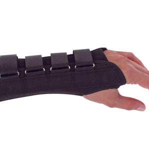 Wrist Support ProCare® Aluminum / Cotton / Flannel / Suede Left Hand Black Small