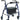 4 Wheel Rollator driveª Blue Adjustable Height / Folding Aluminum Frame