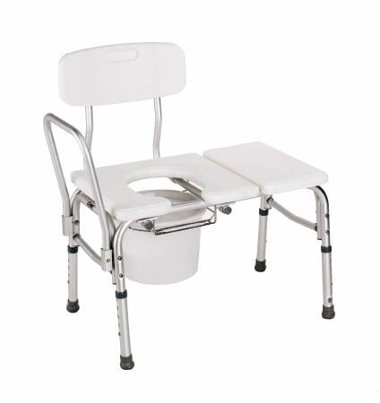 Carex¨ Bath / Commode Transfer Bench Fixed Arm 18 to 21 Inch Seat Height 300 lbs. Weight Capacity