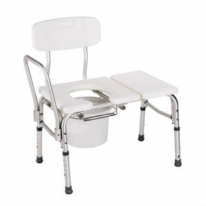 Carex¨ Bath / Commode Transfer Bench Fixed Arm 18 to 21 Inch Seat Height 300 lbs. Weight Capacity