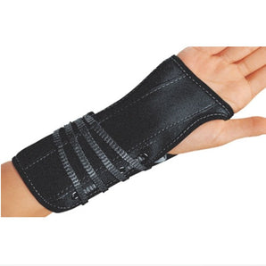 Wrist Brace ProCare® Aluminum / Flannel / Suede Right Hand Black Large