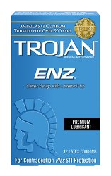 Condom Trojan-Enz® Lubricated One Size Fits Most 1,000 per Case