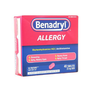 Allergy Relief Benadryl® 25 mg Strength Tablet 48 per Box