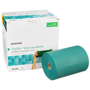 McKesson Exercise Resistance Band, Green, 5 Inch x 25 Yard, Medium Resistance 5 Inch X 25 Yard
